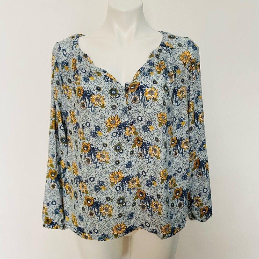 Boho Floral Peasant Top 